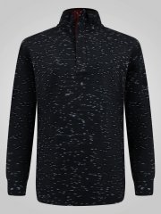 D555 Chandler Reno 1/4 Zip Neck Sweatshirt With Bear Logo Черно