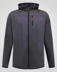 D555 Conrad Detachable Hood Bonded Fleece Zip Through Hoody TALL Нейви