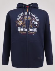 D555 Hector Adventurer Printed Zip Through Hoody Нейви