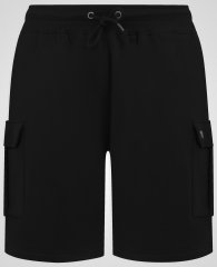 D555 Robinson 1 Fleece Cargo Къси Панталони с Еластична Талия Черен