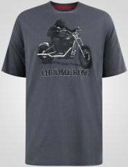D555 Craig Gorilla Biker Тениска с Щампа Тъмносив