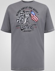 D555 Jasper Official Gas Monkey Тениска с Щампа Сив
