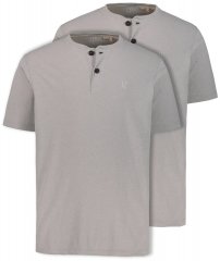 JP1880 708420 Тениска Henley 2 броя Сиво меланж