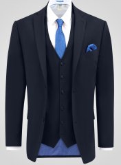 D555 Ted 4 Way Stretch Tailored Suit Jacket Нейви