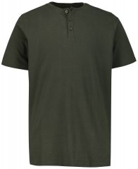 JP1880 726695 Тениска Henley Тъмно маслинено
