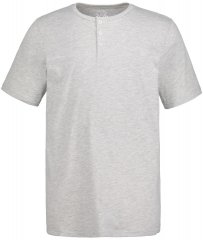 JP1880 726695 Тениска Henley Сиво меланж