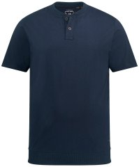 JP1880 818628 Тениска Henley с кройка за корем Тъмносиньо