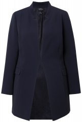 Ulla Popken 823318 Блейзър с яка столче Тъмносиньо