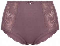 Ulla Popken 825788 Бикини с висока талия и дантела Кафяво