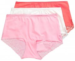 Ulla Popken 827465 Бикини хипстър с дантела 3 бр. Розово
