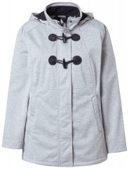 Ulla Popken 846744 Софтшел яке Сив меланж
