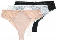 Ulla Popken 848522 Прашки с дантела 3 бр. Черно
