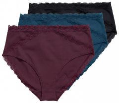 Ulla Popken 848803 Бикини с дантела 3 бр. Виненочервено