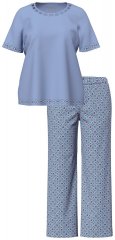 Ulla Popken 850045 Пижама с къс ръкав Светлосиньо