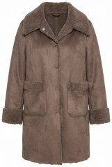 Ulla Popken 850251 Теди палто Светлокафяво