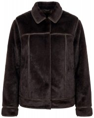 Ulla Popken 850310 Яке от изкуствен косъм Тъмнокафяво