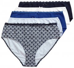 Ulla Popken 851730 Бикини с шарка 5 бр. Светлосиньо