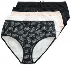 Ulla Popken 851752 Бикини на райе 5 бр. Черно