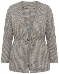 Ulla Popken 852086 Раирана жилетка с шнур Таупе