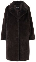 Ulla Popken 852605 Палто от изкуствен косъм Махагоново кафяво