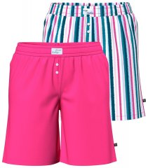 Ulla Popken 852752 Пижамени шорти на райе 2 бр. Розово