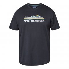 North Latitude Mountain T-Shirt V-Neck Черно
