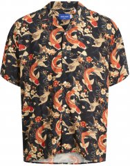 Jack & Jones Tokyo хавайска риза с принт тъмнокафява