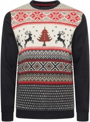 Kam Jeans X031 Reindeer Xmas Sweatshirt Navy