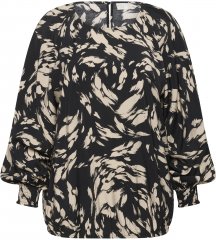 Kaffe Curve Olla Блуза с дълъг ръкав Черен