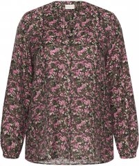 Kaffe Curve Belle Blouse Pink Black Graphic Flower