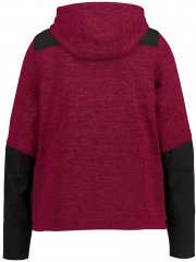 Ulla Popken Contrast Inserts Sweater Knit Hoodie Blackberry