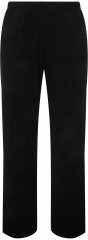 Ulla Popken Bootcut Elastic Waist Cotton French Terry Sport Pants Black