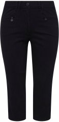 Ulla Popken Mony Stretch Capri Pants Navy