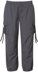 Ulla Popken Elastic Waist Cargo Pants Graphite Grey