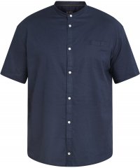 North Latitude 61109 Риза с Къс Ръкав и Мандарин Яка Тъмносин