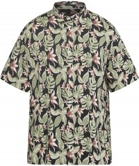 North Latitude 61357 Вискозна Риза с Цялостен Принт Черен