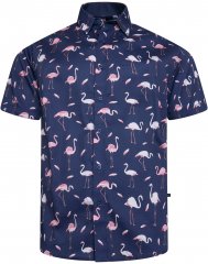 Kam Jeans 6068 Flamingo Short Sleeve Shirt Navy