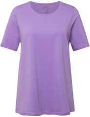 Ulla Popken Essential Round Neck Stretch Tee Pale Lilac