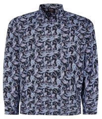 Espionage SH459 Paisley Риза с дълъг ръкав нейви/print