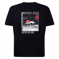 Espionage T422 Тениска с Принт Mount Fuji Тъмносиньо