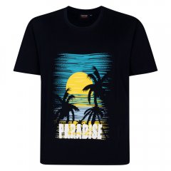 Espionage T448 paradise тениска с принт тъмносиньо