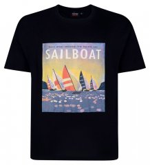 Espionage T459 Sailboat Тениска с принт нейви