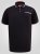 D555 Potts Jersey Polo With Jacquard Collar & Cuffs Черно - Поло тениски - мъжки тениски с яка големи размери