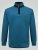 D555 Conway 1 1/4 Zip Neck Fleece Sweatshirt With Bear Logo Teal - Суичъри & cуичъри с качулка - мъжки суичъри големи размери