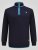 D555 Conway 2 1/4 Zip Neck Fleece Sweatshirt With Bear Logo Нейви - Суичъри & cуичъри с качулка - мъжки суичъри големи размери