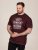 D555 Baldwin Grumpy Old Man Club Print Crew Neck T-shirt Burgundy/ Black Twist - Тениски - мъжки тениски големи размери