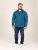 D555 Conway 1 1/4 Zip Neck Fleece Sweatshirt With Bear Logo Teal - Суичъри & cуичъри с качулка - мъжки суичъри големи размери