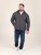 D555 Conrad Detachable Hood Bonded Fleece Zip Through Hoody TALL Нейви - TALL cуичъри - TALL суитшърти за високи мъже