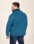D555 Conway 1 1/4 Zip Neck Fleece Sweatshirt With Bear Logo Teal - Суичъри & cуичъри с качулка - мъжки суичъри големи размери