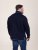 D555 Conway 2 1/4 Zip Neck Fleece Sweatshirt With Bear Logo Нейви - Суичъри & cуичъри с качулка - мъжки суичъри големи размери
